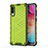 Silicone Transparent Frame Case Cover 360 Degrees AM1 for Samsung Galaxy A50S Green