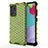 Silicone Transparent Frame Case Cover 360 Degrees AM1 for Samsung Galaxy A52 4G Green