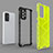 Silicone Transparent Frame Case Cover 360 Degrees AM1 for Samsung Galaxy A72 4G
