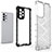 Silicone Transparent Frame Case Cover 360 Degrees AM1 for Samsung Galaxy A73 5G