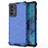 Silicone Transparent Frame Case Cover 360 Degrees AM1 for Samsung Galaxy A73 5G Blue