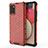 Silicone Transparent Frame Case Cover 360 Degrees AM1 for Samsung Galaxy F02S SM-E025F Red