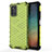 Silicone Transparent Frame Case Cover 360 Degrees AM1 for Samsung Galaxy F52 5G Green