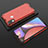 Silicone Transparent Frame Case Cover 360 Degrees AM1 for Samsung Galaxy M01s Red