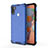 Silicone Transparent Frame Case Cover 360 Degrees AM1 for Samsung Galaxy M11 Blue