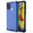 Silicone Transparent Frame Case Cover 360 Degrees AM1 for Samsung Galaxy M31 Blue