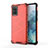 Silicone Transparent Frame Case Cover 360 Degrees AM1 for Samsung Galaxy S20 Plus Red