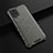 Silicone Transparent Frame Case Cover 360 Degrees AM1 for Vivo iQOO 7 5G Black