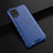 Silicone Transparent Frame Case Cover 360 Degrees AM1 for Vivo iQOO 7 5G Blue