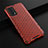 Silicone Transparent Frame Case Cover 360 Degrees AM1 for Vivo iQOO 7 India 5G Red