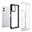 Silicone Transparent Frame Case Cover 360 Degrees AM1 for Vivo iQOO U5 5G