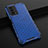 Silicone Transparent Frame Case Cover 360 Degrees AM1 for Vivo iQOO Z5 5G Blue