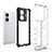 Silicone Transparent Frame Case Cover 360 Degrees AM1 for Vivo iQOO Z6 Pro 5G