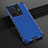 Silicone Transparent Frame Case Cover 360 Degrees AM1 for Vivo iQOO Z6 Pro 5G Blue