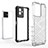 Silicone Transparent Frame Case Cover 360 Degrees AM1 for Vivo iQOO Z6x