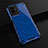 Silicone Transparent Frame Case Cover 360 Degrees AM1 for Vivo iQOO Z6x Blue