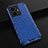 Silicone Transparent Frame Case Cover 360 Degrees AM1 for Vivo T1 4G Blue