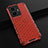 Silicone Transparent Frame Case Cover 360 Degrees AM1 for Vivo T1 4G Red