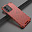 Silicone Transparent Frame Case Cover 360 Degrees AM1 for Vivo V23 5G Red