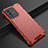 Silicone Transparent Frame Case Cover 360 Degrees AM1 for Vivo V23 Pro 5G Red