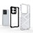 Silicone Transparent Frame Case Cover 360 Degrees AM1 for Vivo V25 5G