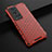 Silicone Transparent Frame Case Cover 360 Degrees AM1 for Vivo X60 Pro+ Plus 5G Red