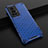 Silicone Transparent Frame Case Cover 360 Degrees AM1 for Vivo X70 Pro 5G Blue