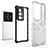 Silicone Transparent Frame Case Cover 360 Degrees AM1 for Vivo X70 Pro+ Plus 5G