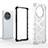 Silicone Transparent Frame Case Cover 360 Degrees AM1 for Vivo X90 Pro 5G