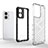 Silicone Transparent Frame Case Cover 360 Degrees AM1 for Vivo Y02S