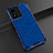 Silicone Transparent Frame Case Cover 360 Degrees AM1 for Vivo Y02S Blue