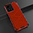 Silicone Transparent Frame Case Cover 360 Degrees AM1 for Vivo Y02S Red