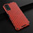 Silicone Transparent Frame Case Cover 360 Degrees AM1 for Vivo Y11s Red