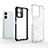 Silicone Transparent Frame Case Cover 360 Degrees AM1 for Vivo Y16