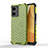 Silicone Transparent Frame Case Cover 360 Degrees AM1 for Vivo Y16 Green