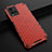 Silicone Transparent Frame Case Cover 360 Degrees AM1 for Vivo Y21a Red