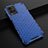 Silicone Transparent Frame Case Cover 360 Degrees AM1 for Vivo Y21e Blue