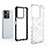 Silicone Transparent Frame Case Cover 360 Degrees AM1 for Vivo Y35 4G