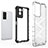 Silicone Transparent Frame Case Cover 360 Degrees AM1 for Vivo Y55s (2021)