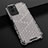 Silicone Transparent Frame Case Cover 360 Degrees AM1 for Vivo Y72t White