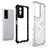 Silicone Transparent Frame Case Cover 360 Degrees AM1 for Vivo Y76s 5G