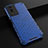 Silicone Transparent Frame Case Cover 360 Degrees AM1 for Vivo Y76s 5G Blue