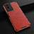 Silicone Transparent Frame Case Cover 360 Degrees AM1 for Vivo Y76s 5G Red