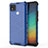 Silicone Transparent Frame Case Cover 360 Degrees AM1 for Xiaomi POCO C31 Blue