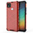 Silicone Transparent Frame Case Cover 360 Degrees AM1 for Xiaomi POCO C31 Red