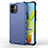 Silicone Transparent Frame Case Cover 360 Degrees AM1 for Xiaomi Poco C50 Blue