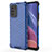 Silicone Transparent Frame Case Cover 360 Degrees AM1 for Xiaomi Poco F3 5G Blue