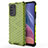 Silicone Transparent Frame Case Cover 360 Degrees AM1 for Xiaomi Poco F3 5G Green