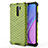 Silicone Transparent Frame Case Cover 360 Degrees AM1 for Xiaomi Poco M2 Green