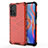 Silicone Transparent Frame Case Cover 360 Degrees AM1 for Xiaomi Poco M4 Pro 5G Red